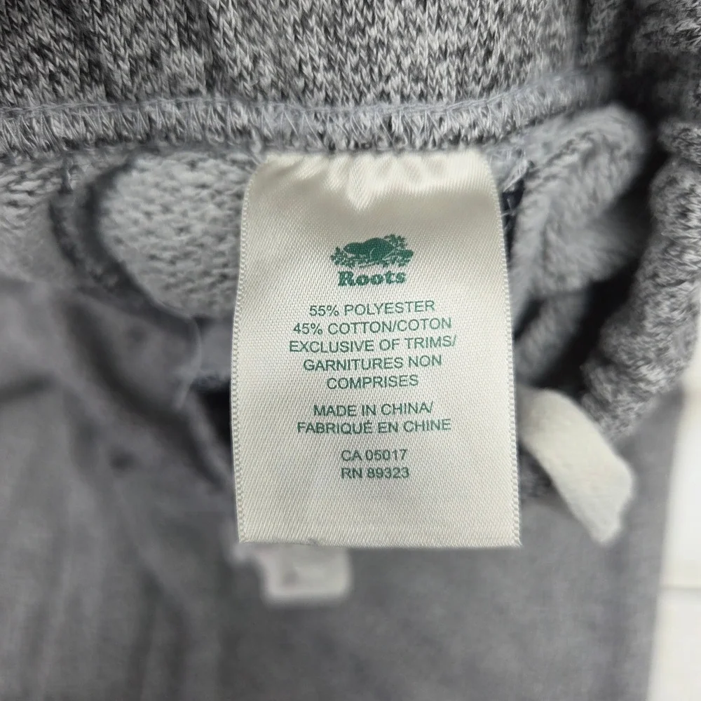 Roots Salt and Pepper Jogger Sweatpants Mens Medium Grey Marl Fleece Pockets